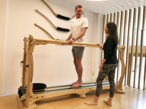 Olympic runner Steven Solomon training with the GYROTONIC® Method