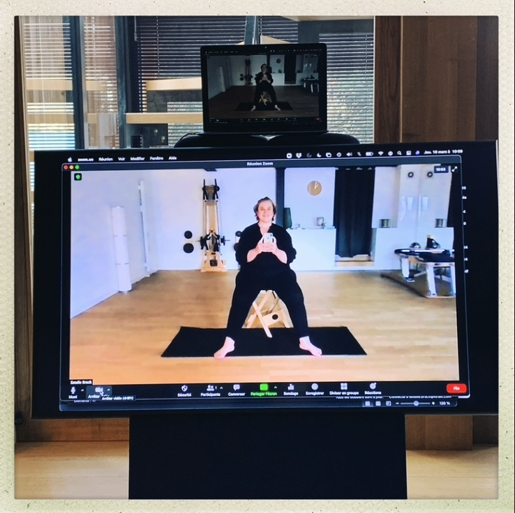 Estelle Brack, a GYROKINESIS® and GYROTONIC® Trainer who found opportunities through these unique movement methods, virtually as well