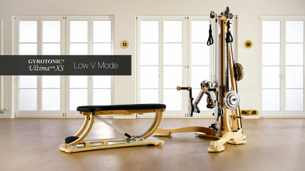 The Gyrotonic Ultima XS is shown in a Low V Mode.