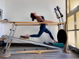 Angela Crowley on the Jumping-Stretching Board. 